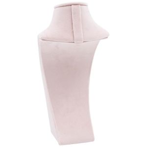 Expositor forrado en velvet rosa para colgante o collar de joyería bisutería y joyas IF-9-RS.
