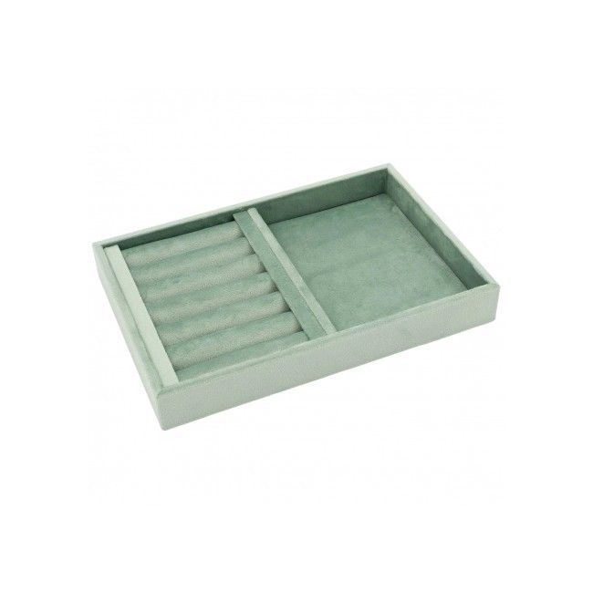 Bandeja forrada en velvet aguamarina para anillo o universal de joyería bisutería y joyas IF-10-AQ.