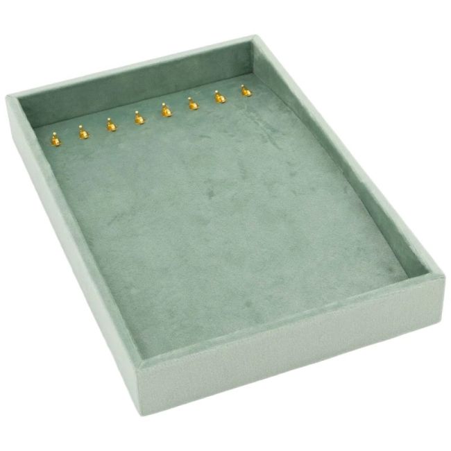 Bandeja forrada en velvet aguamarina para pulsera o collar de joyería bisutería y joyas IF-12-AQ.