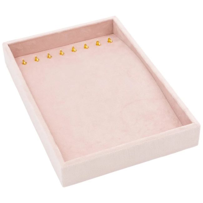 Bandeja forrada en velvet rosa para pulsera o collar de joyería bisutería y joyas IF-12-RS.