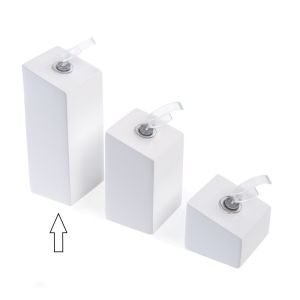 Expositor blanco de madera lacada para anillo de joyería bisutería y joyas ML-3-B