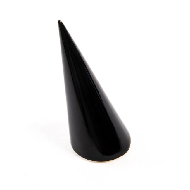 Expositor negro de madera lacada para anillo de joyería bisutería y joyas ML-4-N