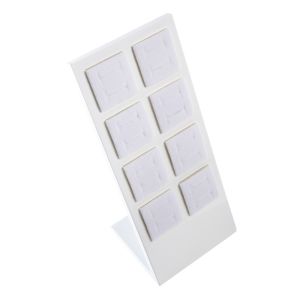 Expositor blanco de madera lacada para alianzas de joyería bisutería y joyas ML-8-B