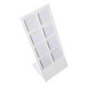 Expositor blanco de madera lacada para alianzas de joyería bisutería y joyas ML-8-B