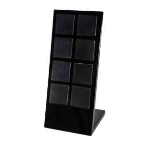 Expositor negro de madera lacada para alianzas de joyería bisutería y joyas ML-8-N