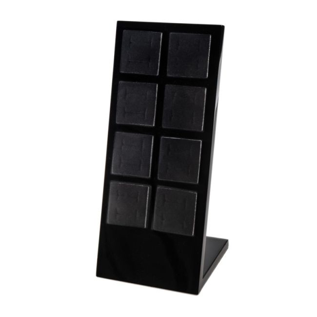 Expositor negro de madera lacada para alianzas de joyería bisutería y joyas ML-8-N