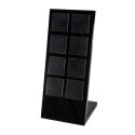 Expositor negro de madera lacada para alianzas de joyería bisutería y joyas ML-8-N