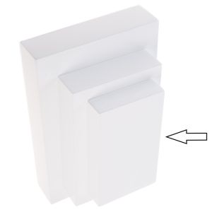 Expositor blanco de madera lacada para colgante de joyería bisutería y joyas ML-9-B