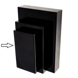 Expositor negro de madera lacada para colgante de joyería bisutería y joyas ML-9-N