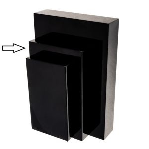 Expositor negro de madera lacada para colgante de joyería bisutería y joyas ML-10-N