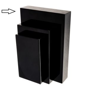 Expositor negro de madera lacada para colgante de joyería bisutería y joyas ML-11-N