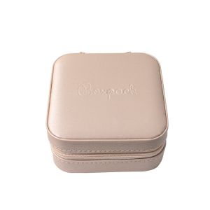 Joyero de viaje rosa para joyería, bisutería y joyas 100x100x55 mm JY-1-RS