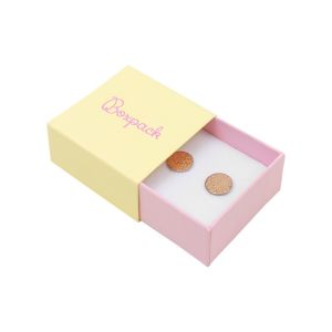 Caja de cartón para pendientes color amarillo 48x48x23 mm SL-40-AM-RS