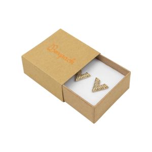Caja de cartón para pendientes color kraft 48x48x23 mm SL-40-K-K