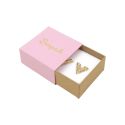 Caja de cartón para pendientes color rosa 48x48x23 mm SL-40-RS-K
