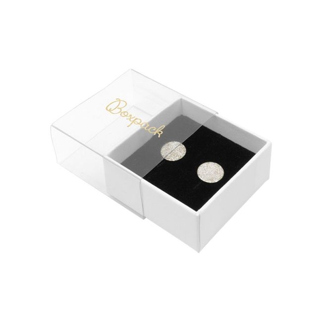 Caja de cartón para pendientes color transparente 48x48x23 mm SL-40-TR-B
