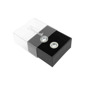Caja de cartón para pendientes color transparente 48x48x23 mm SL-40-TR-N