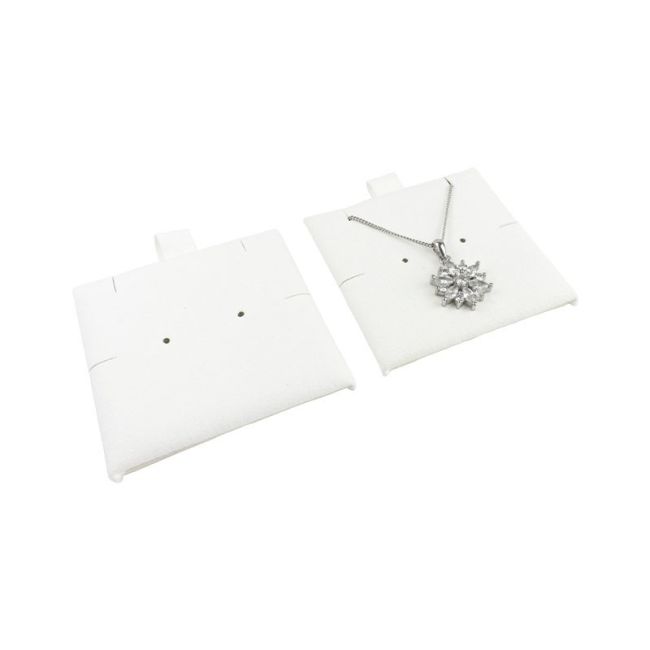 Taco de microfibra blanco para pendientes de joyería y bisutería. T-M1-B
