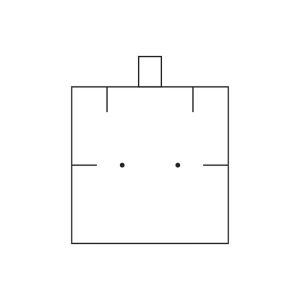 Taco textil de microfibra para pendientes de joyería, bisutería. T-M1-N