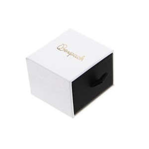 Caja de cartón para anillo o pendientes color blanco 50x55x40mm PB-1-B