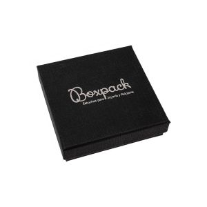 Caja de cartón para conjunto o colgante 86x86x24 mm color negro ep-80