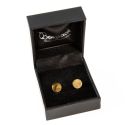Estuche polipiel negro para pendientes 46x52x30 mm. C-1-P