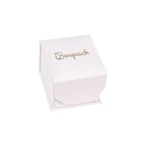 Caja de cartón para anillo o pendientes color blanco 48x54x40 mm MC-1-B