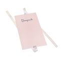 Caja de cartón rosa cuarzo automontable con lazo satén gris para joyas bisutería y joyería 100x62x58 mm FL-1-RC