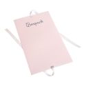 Caja de cartón rosa cuarzo automontable con lazo satén gris para joyas bisutería y joyería 150x88x82 mm FL-2-RC