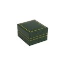 Estuche polipiel verde para pendientes 47x53x30 mm. J-07-V