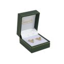 Estuche polipiel verde para pendientes 47x53x30 mm. J-07-V