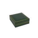 Estuche polipiel verde para colgante 87x91x30 mm. J-09-C-V