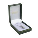 Estuche polipiel verde para colgante 59x79x30 mm. J-04-C-V
