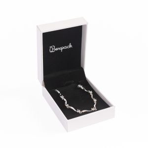 Estuche polipiel blanco para colgante 59x79x24 mm. FR-3-C-N