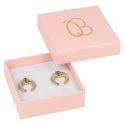 Caja de cartón pendientes de joyería y bisutería  65x65x24 Mm color rosa rs-60