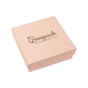 Caja de cartón para conjunto de colgante de joyería y bisutería 86x86x24 Mm color rosa cuarzo pi-80
