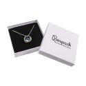 Caja de cartón para conjunto de colgante de joyería y bisutería 86x86x24 Mm color blanco texturizado  mp-80