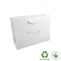 Bolsa de papel ecológica blanca mate  para joyería bisutería y relojería 200X150X70 mm E-B-MA-B