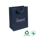 Bolsa de papel mate azul para joyería bisutería y relojería 120x150x65 mm E-B-M-A